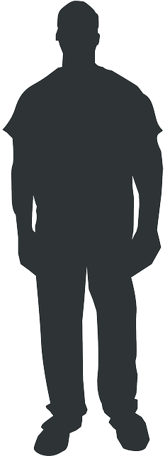 Outline, Man, Silhouette, Person, Human, Cartoon - Silhouette Homme Vecteur (320x640)
