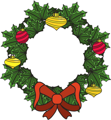 Christmas Wreath Garland With Christmas Design - Wreath (550x550)