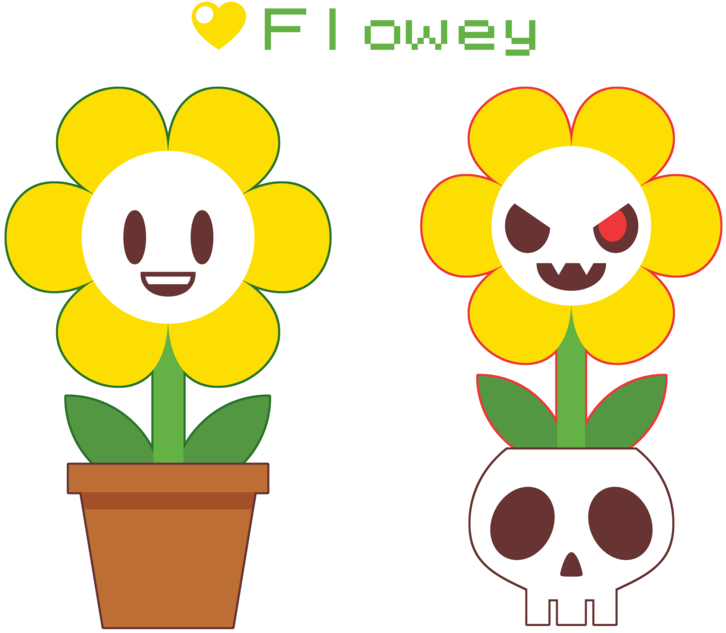 Chibi Flowey By Itachi-roxas - Chibi Flowey Png (800x671)