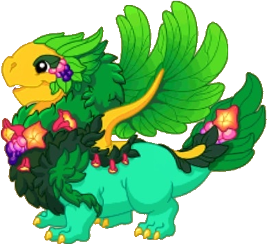 Garland Dragon - Sprout Dragon Adult Dragonvale (392x359)