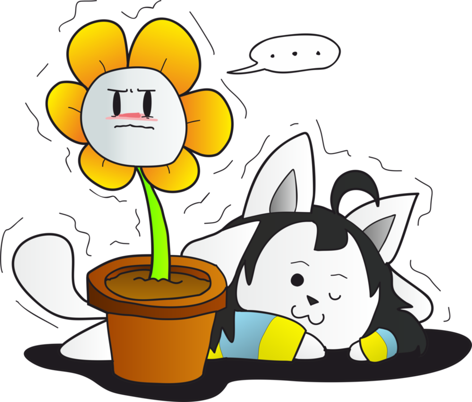 Temmie Annoys Flowey By Ilovegir64 On Deviantart - Temmie Annoys Flowey By Ilovegir64 On Deviantart (969x825)