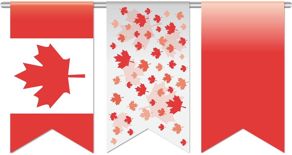 Maple Leaf Canada White 12, Buy Clip Art - Canada Flag Banner Png (960x518)