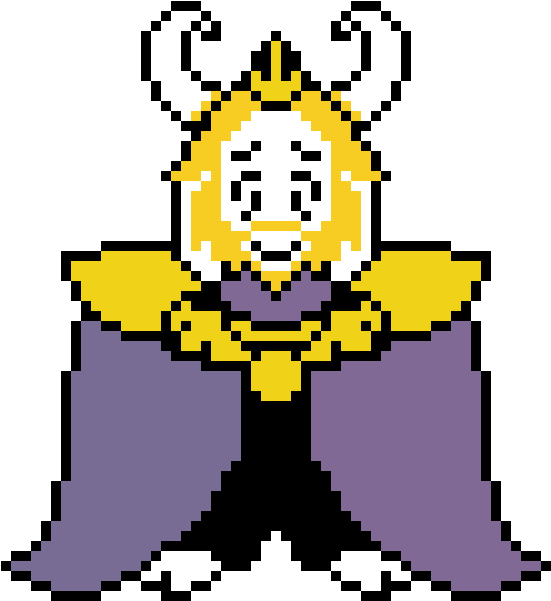Asgore Sprite/pixel Art By Germanlunarprincess On Deviantart - Undertale Toriel And Asgore (810x700)