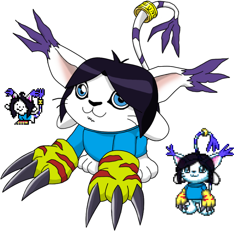 Digimon X Undertale - Digimon Gatomon (800x800)