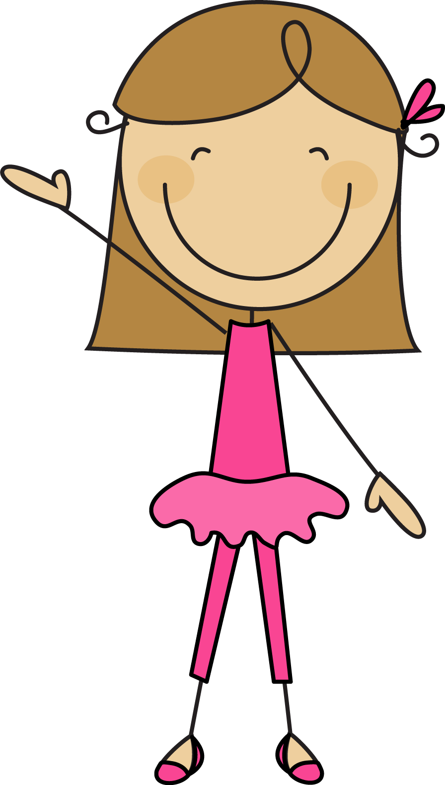 Stick Figure Of A Girl - Clip Art (896x1580)