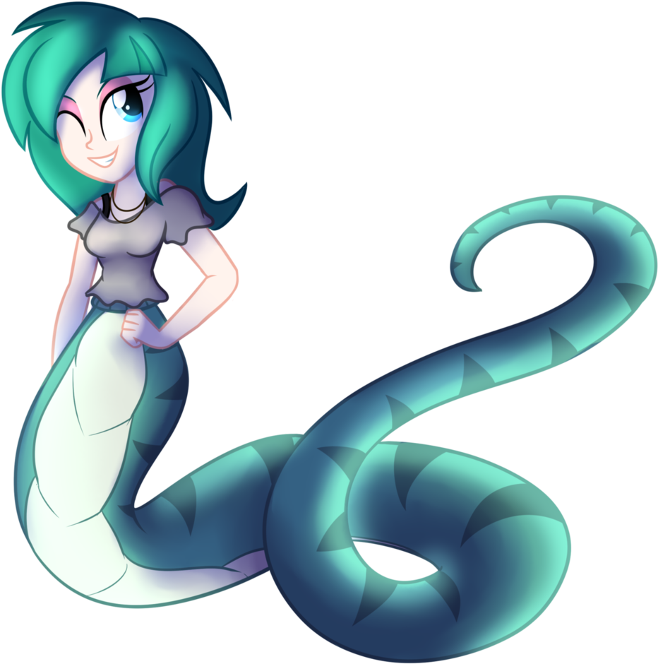 Wubcakeva, Clothes, Equestria Girls, Equestria Girls-ified, - Monster Lamia Girl (979x1024)