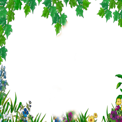 Flower And Leaves Frame Summer - God (400x400)