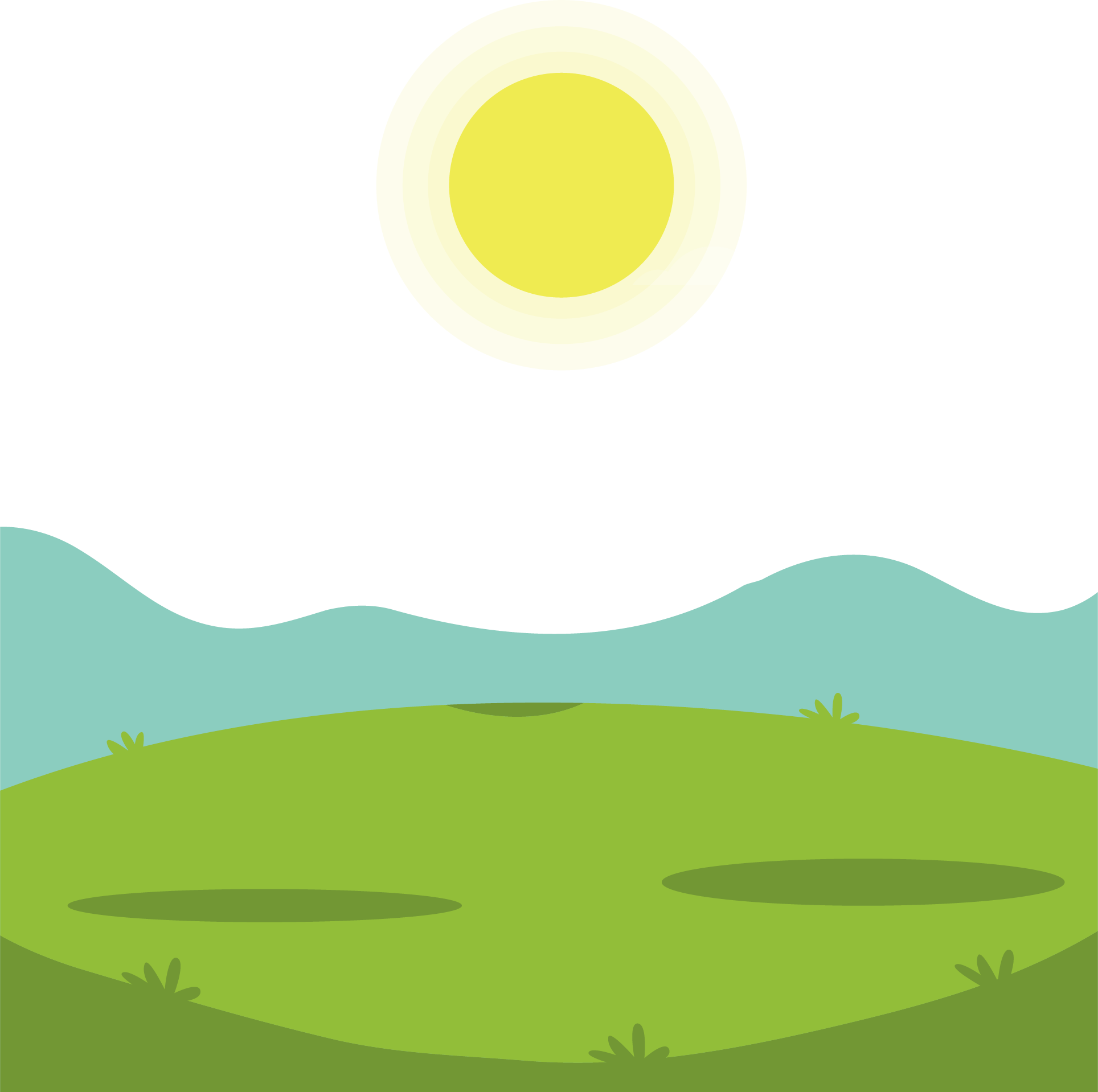 Painted Desert Euclidean Vector Sunrise Illustration - Painted Desert Euclidean Vector Sunrise Illustration (1928x1918)