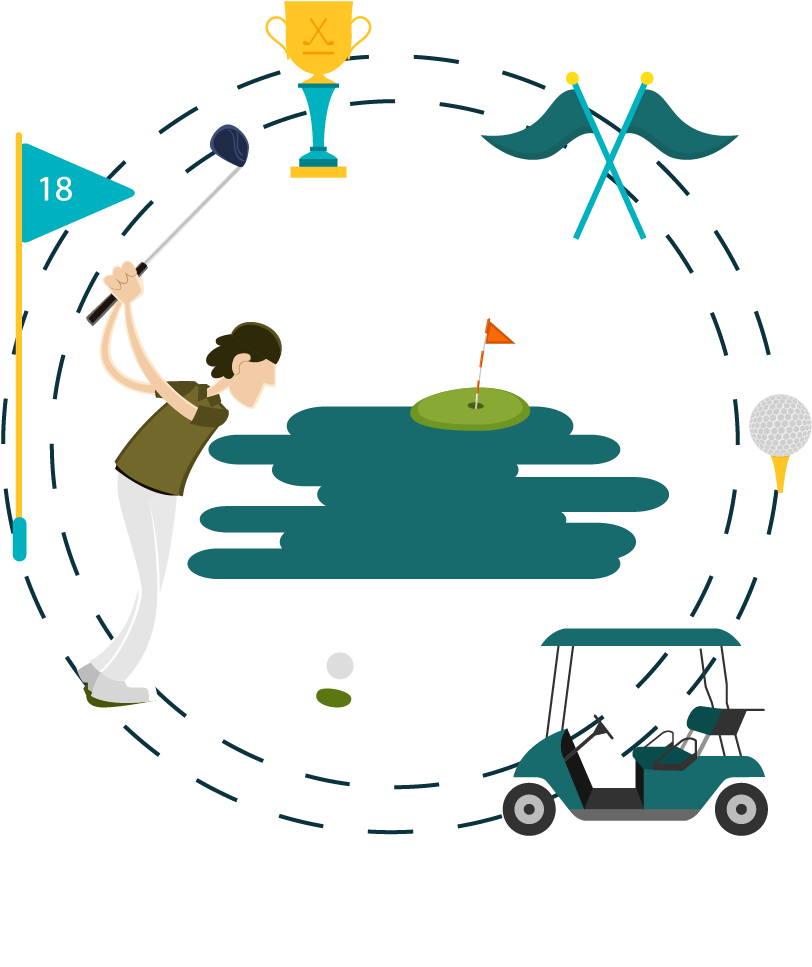 Euclidean Vector Golf Club Motion - Illustration (1181x1181)