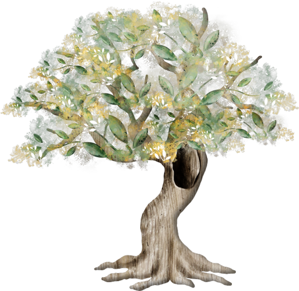 Tree Art, Tree Clipart, Honey, Trees, Sketch, Flower, - Clip Art (600x596)