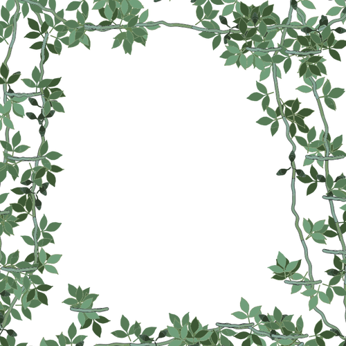 Green Floral Frame - Green Floral Frame (500x500)