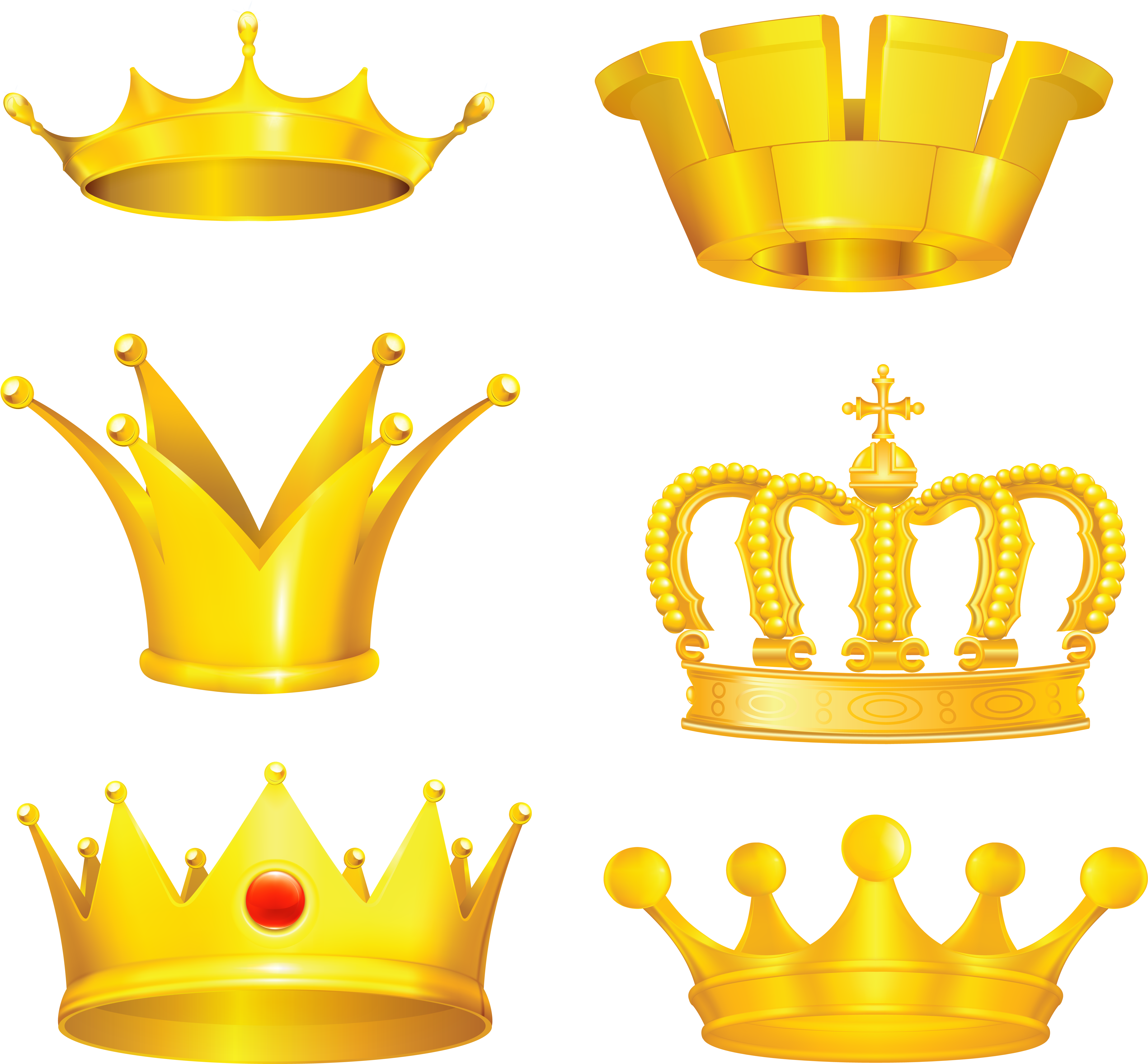 Gold Princess Crown Clipart Transparent Background - Crown Vector (4840x4489)
