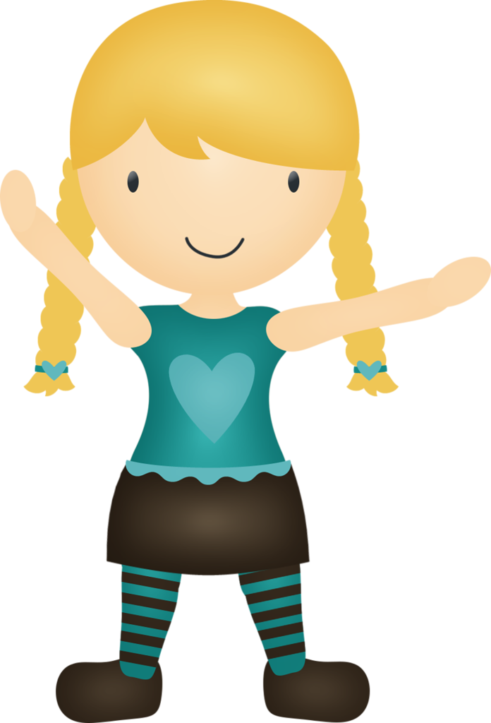 Girls ‿✿⁀○ - Petite Fille Blonde Dessin (696x1024)