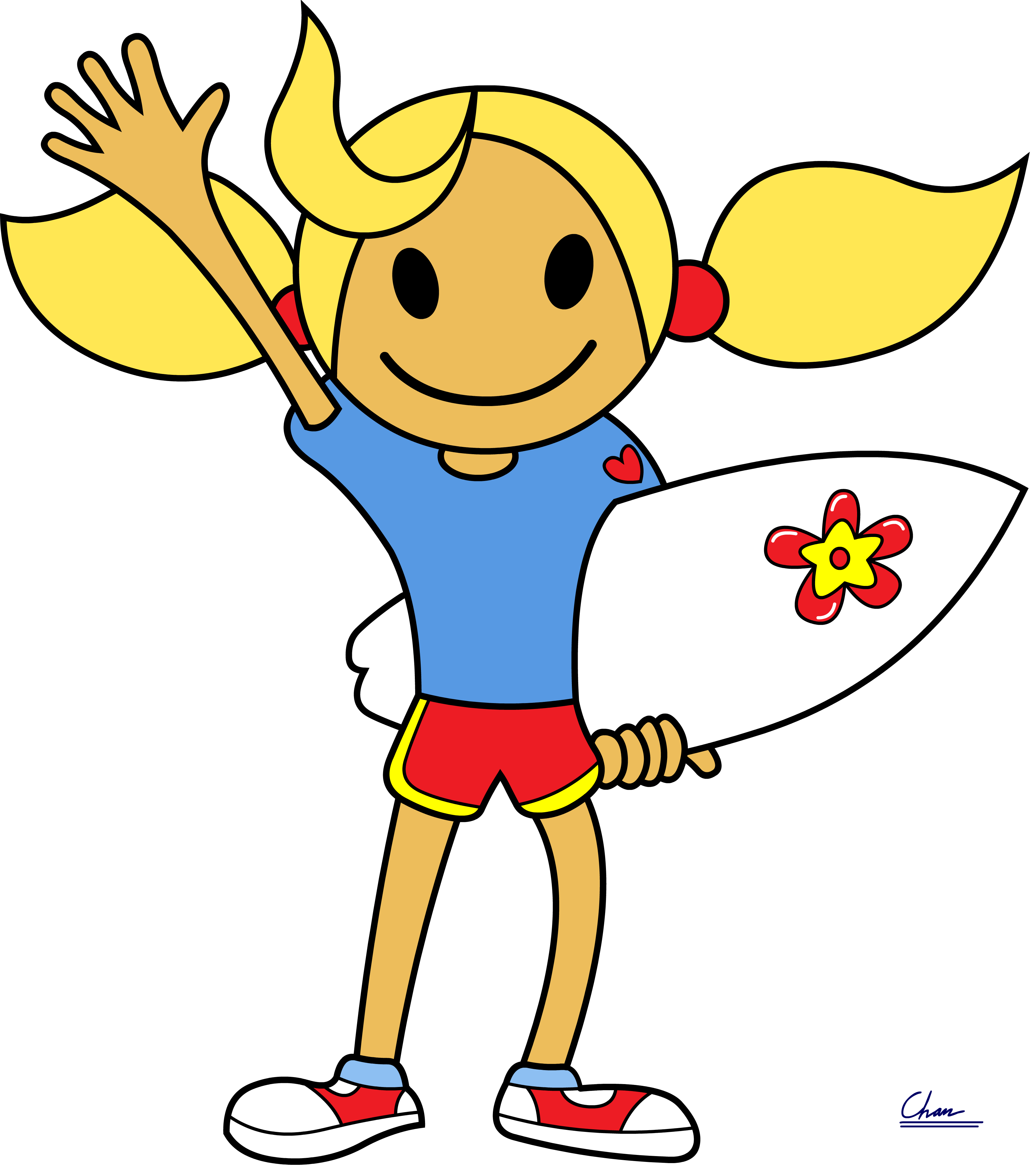 Surfer Girl From Summerland By Digbio - Surfer Girl Png (3539x4000)