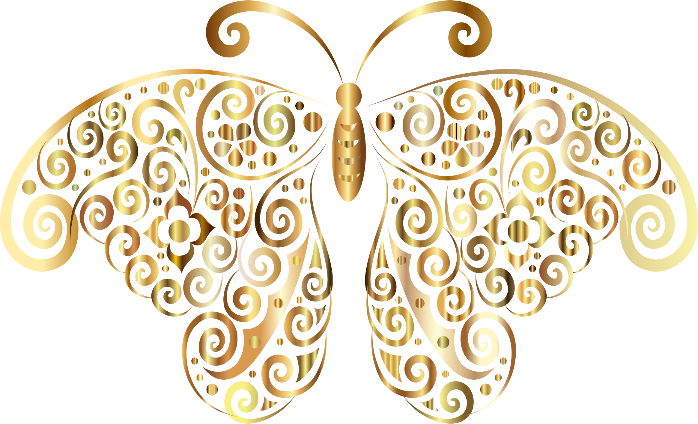 Floral Flourish Butterfly Silhouette 4 No Background - Floral Flourish Butterfly Silhouette 4 No Background (2328x1416)