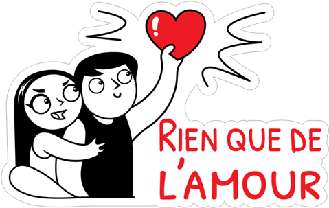 Transparent Png Sticker - Стикеры Влюбленные (490x317)