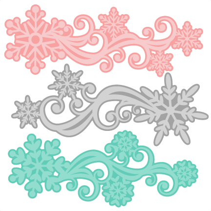 Snowflake Flourish Set Svg Scrapbook Cut File Cute - Scalable Vector Graphics (432x432)