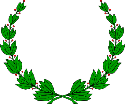 Branch Branches Laurel Leaf Leaves Triumph - Coat Of Arms Leaves (409x340)