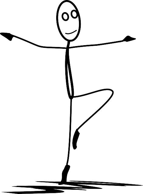 Ballet, Dance, Dancing, Stickman, Stick Figure - Dancing Stick Figure (800x1087)