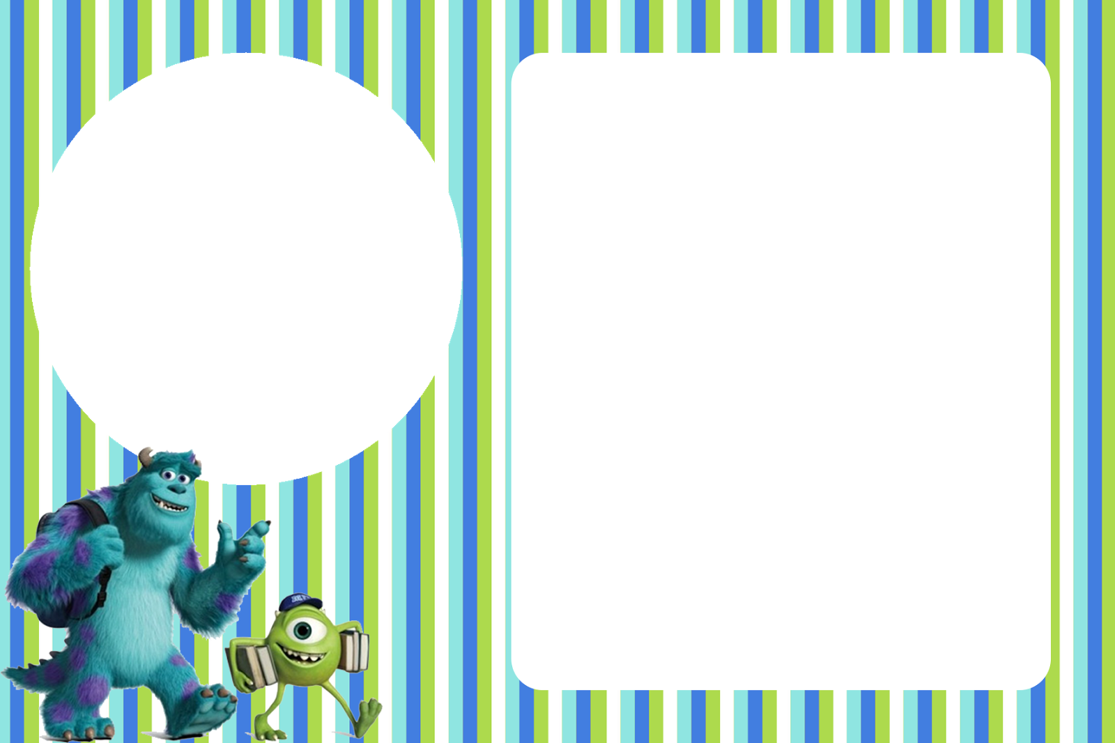 Tarjeta O Invitación De Monster University - Monsters University (1600x1066)