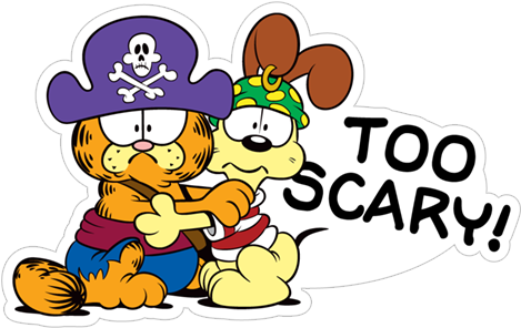 Скэри Transparent Png Sticker - Garfield (490x317)
