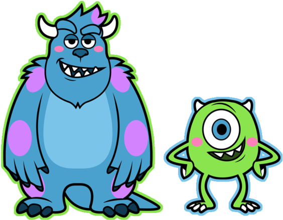 Monsters By Disfiguredstick On Deviantart Rh Disfiguredstick - Monster Inc Vector Png (600x480)