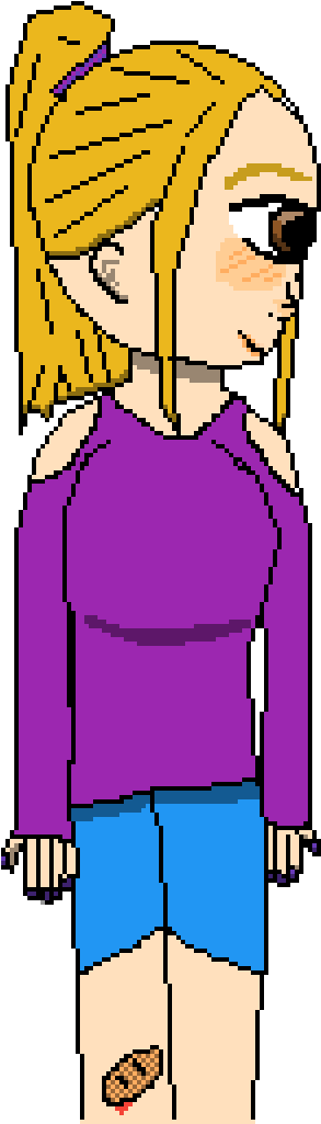 Human Base Kate With A Lag Band Aid - Human Base Kate With A Lag Band Aid (400x1024)