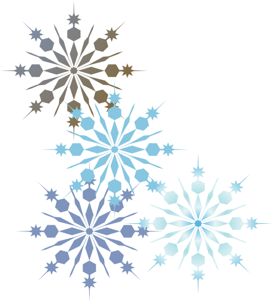 Snowflake Clipart Transparent Border - Snowflake Corner Border Transparent (540x598)