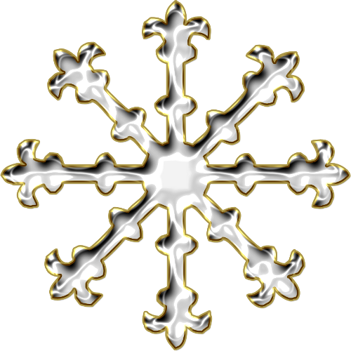 Christmas Snowflake Clipart Download - Cross (500x500)