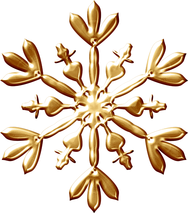 The Gallery For > Gold Snowflakes Png - Illustration (924x1024)