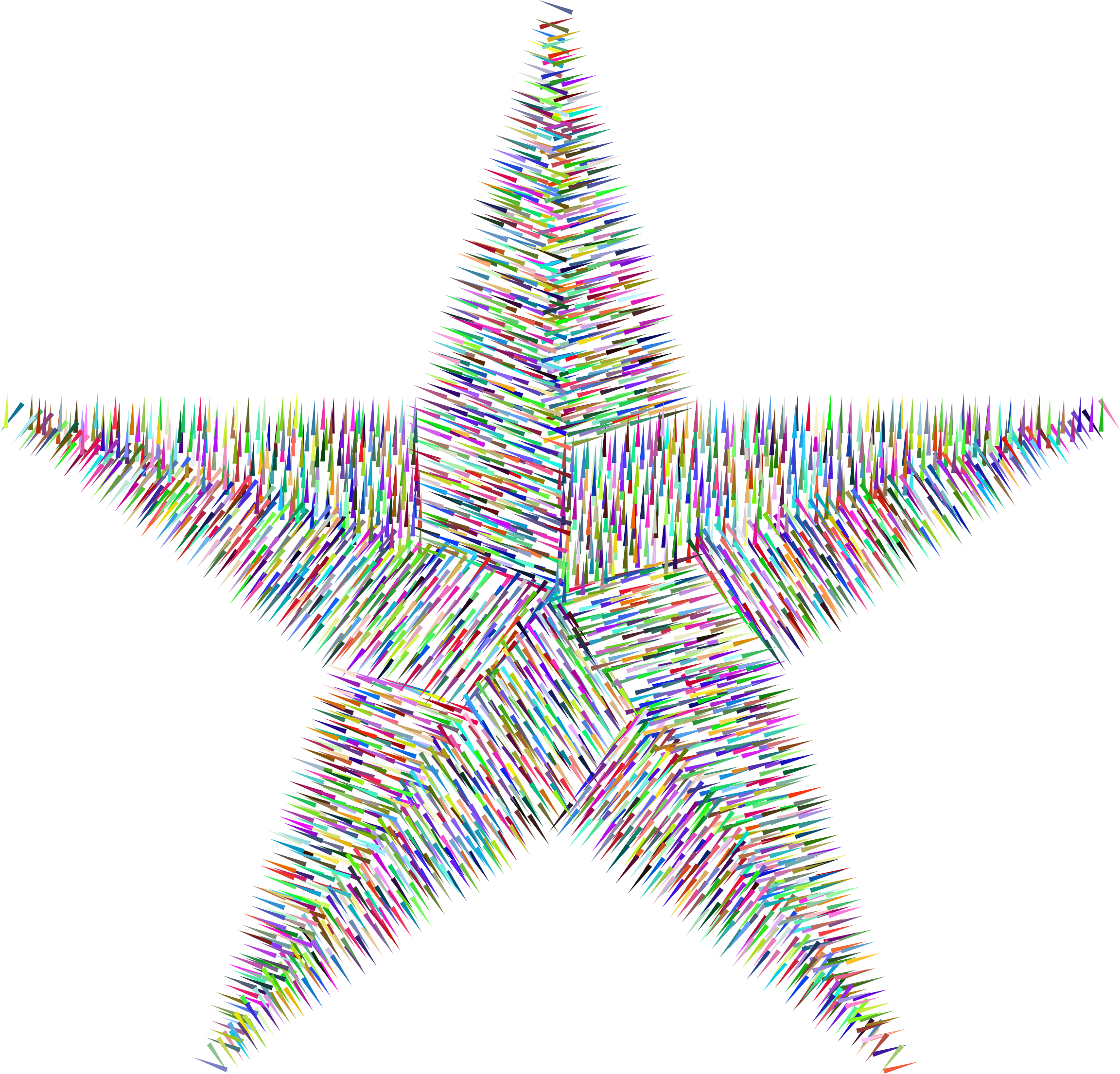 Patchwork Star No Background - Colorful Starfish Clipart (2304x2210)