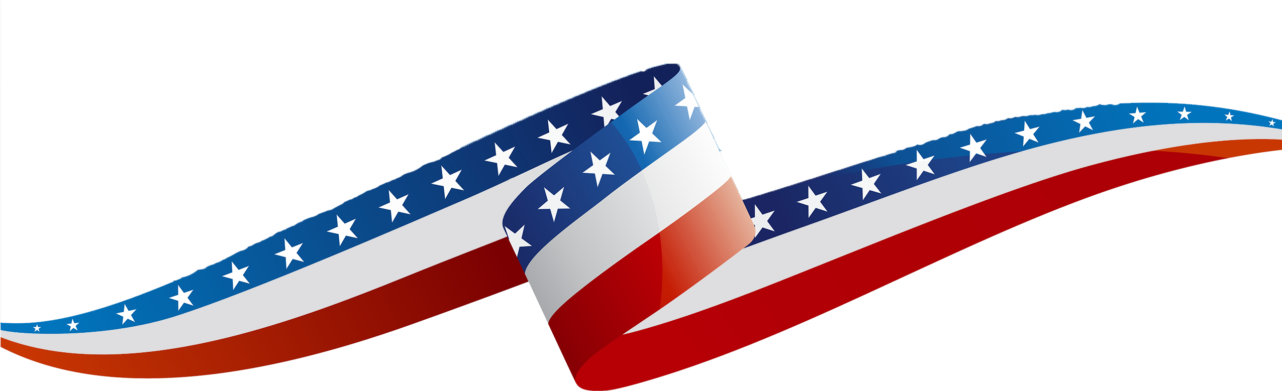 Red White And Blue Ribbon - Red White And Blue Ribbon Png (2550x876)