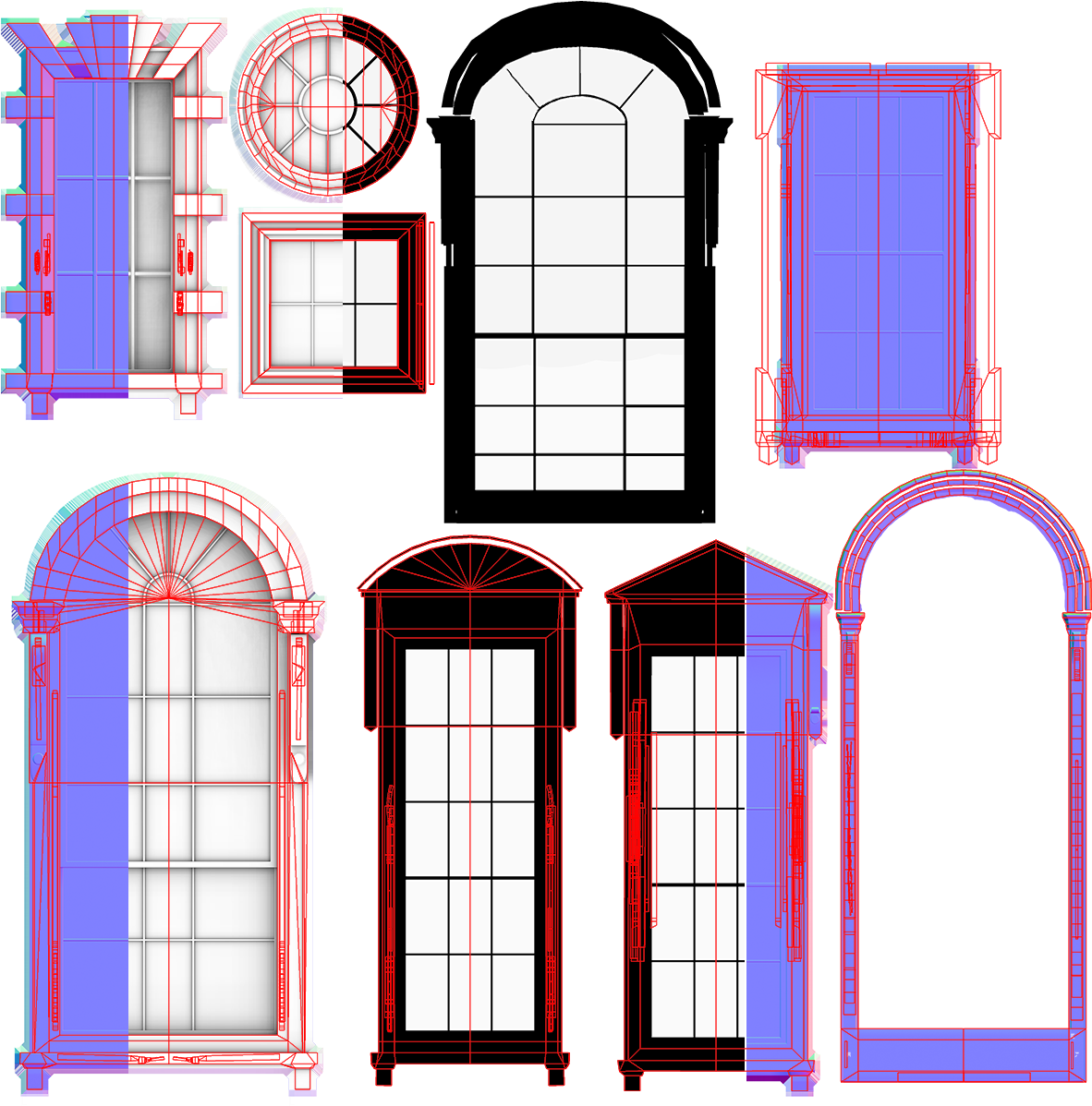 United States Capitol Low Poly - Home Door (1200x1200)