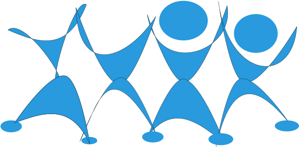 Dancing People Blue Clip Art At Clker - School Is Cool (600x318)