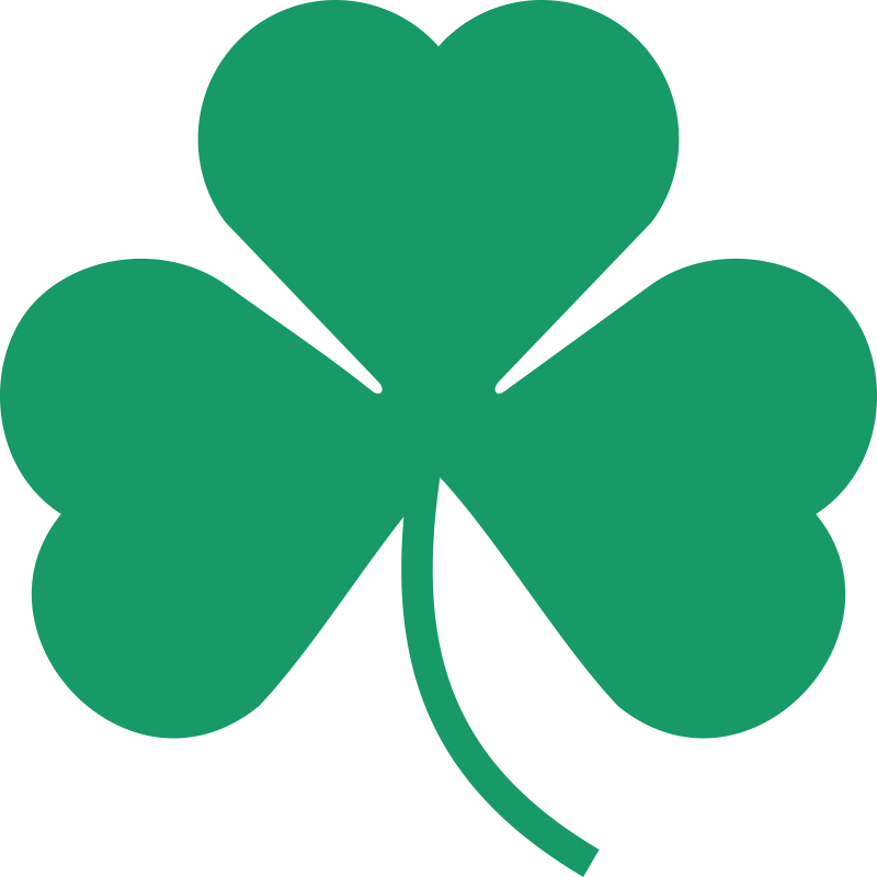 Shamrock symbol of ireland. Red hand and Shamrock symbol of Ireland. Hat with Shamrock of National symbol of Ireland.