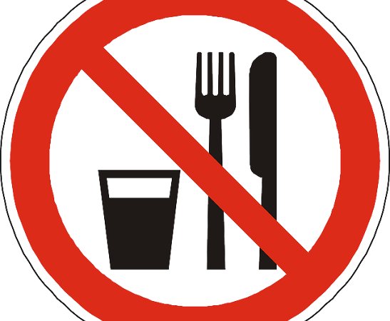 Ayuno Intermitente, Beneficios Para La Salud - Eating Or Drinking Sign (547x450)