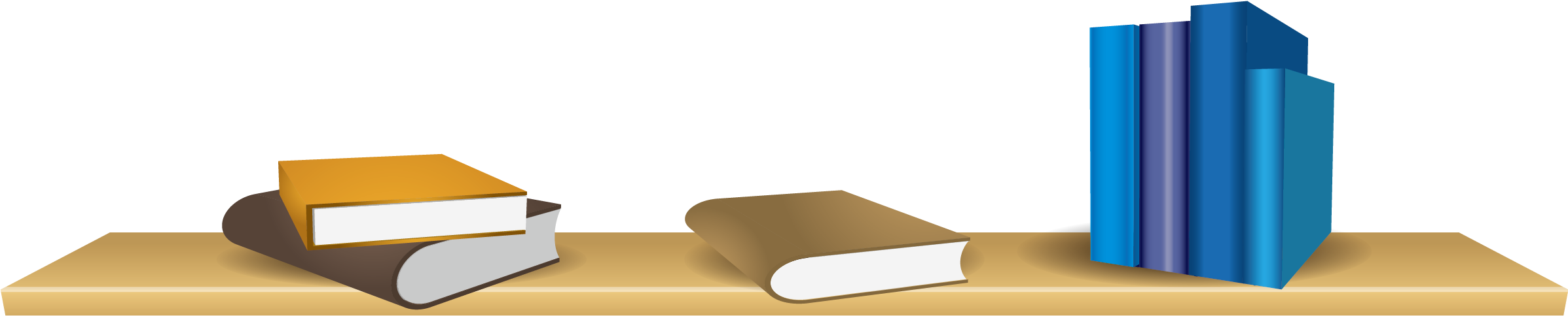 Bookcase Shelf Drawing - Shelf Cartoon (2394x592)