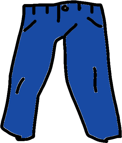 Pants - Cartoon Pants And Shirt (407x475)