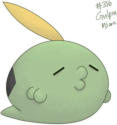 316 Gulpin By Pokemon-countdown - Cartoon (600x537)