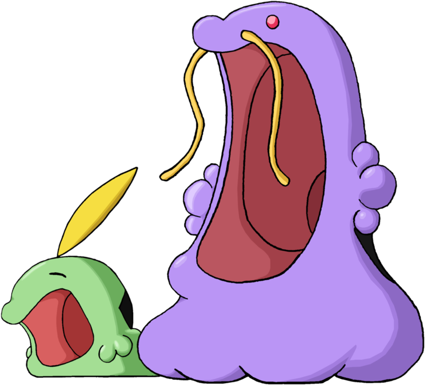 #316 Gulpin And #317 Swalot By Theaggravatedartist - Gulpin With Mouth Open (947x844)