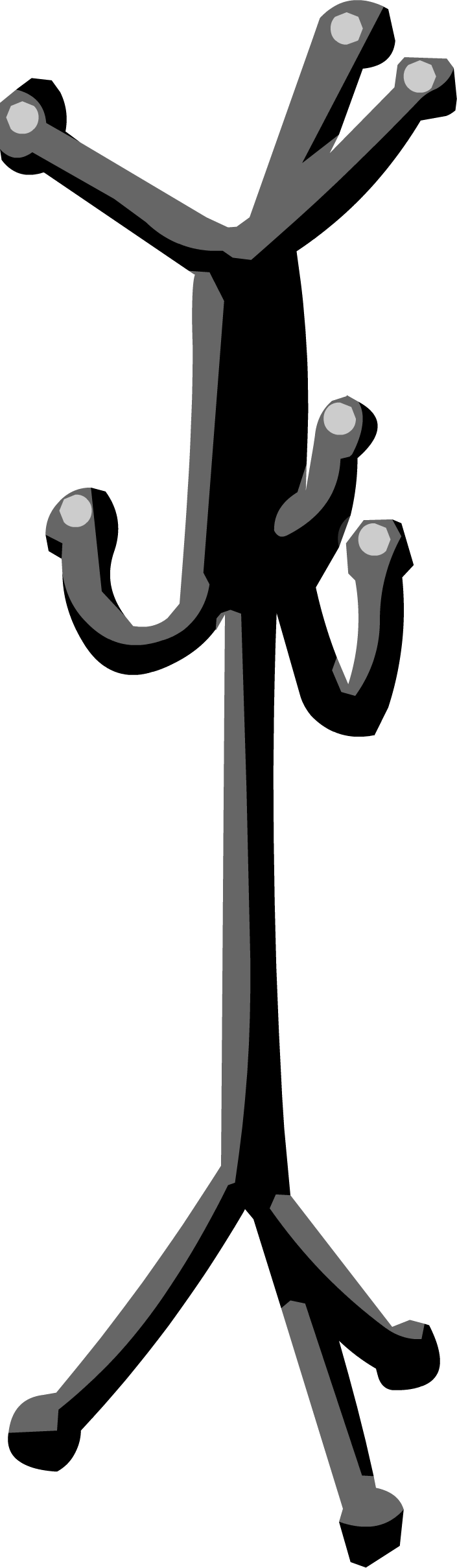 Coat Rack - Club Penguin Clothes Hanger (705x2418)
