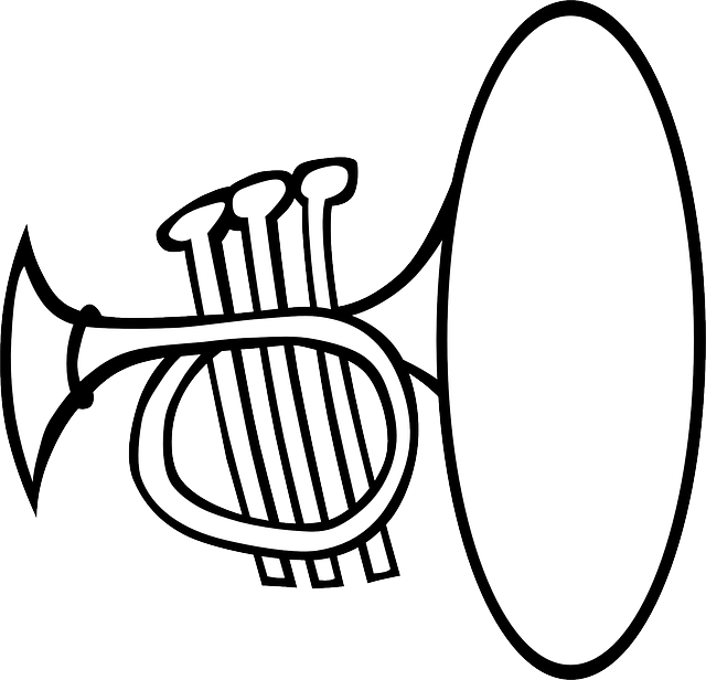 Musical Instrument Trumpet, Music, Musical Instrument - Musical Instruments Clipart Black And White (640x616)