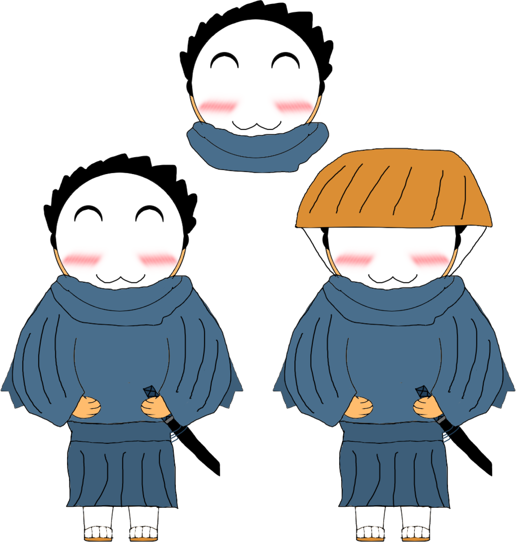 Kawaii Payday 2 Mask Or A Kawaii Masked Samurai By - Cartoon (1024x1077)