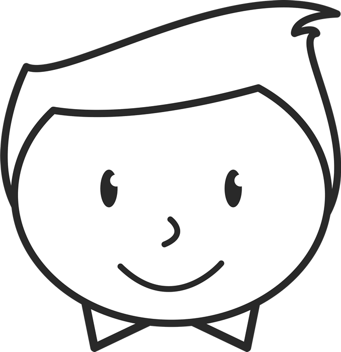 Boy With Stylish Hair And Bow Tie Face Stamp - Submarine Force Library And Museum (679x700)