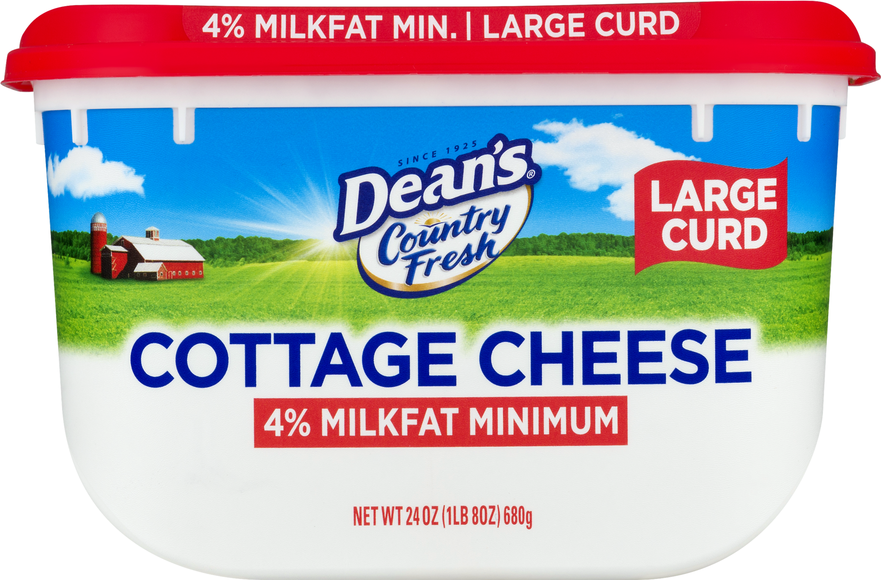Dean's Country Fresh 4% Milkfat Large Curd Cottage - Dean's Country Fresh 4% Milkfat Large Curd Cottage (1800x1800)