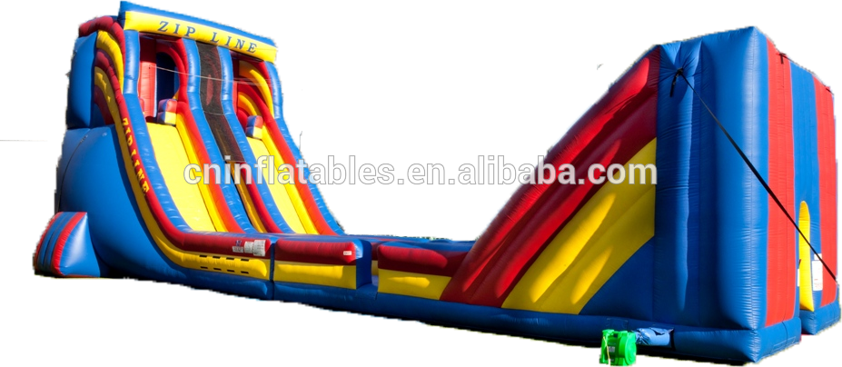 Interactive Inflatable Games Slide,hot Sale Big Inflatable - Bounce House Zip Line (927x404)