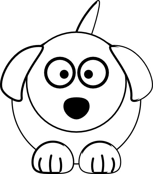 Iphone Clipart Black And White - Easy Puppy Drawing (528x599)