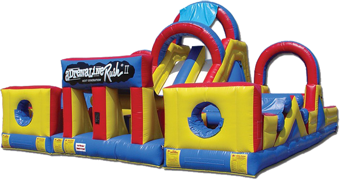Adrenaline Rush Inflatable Obstacle Course - Adrenaline Rush Bounce House (700x367)