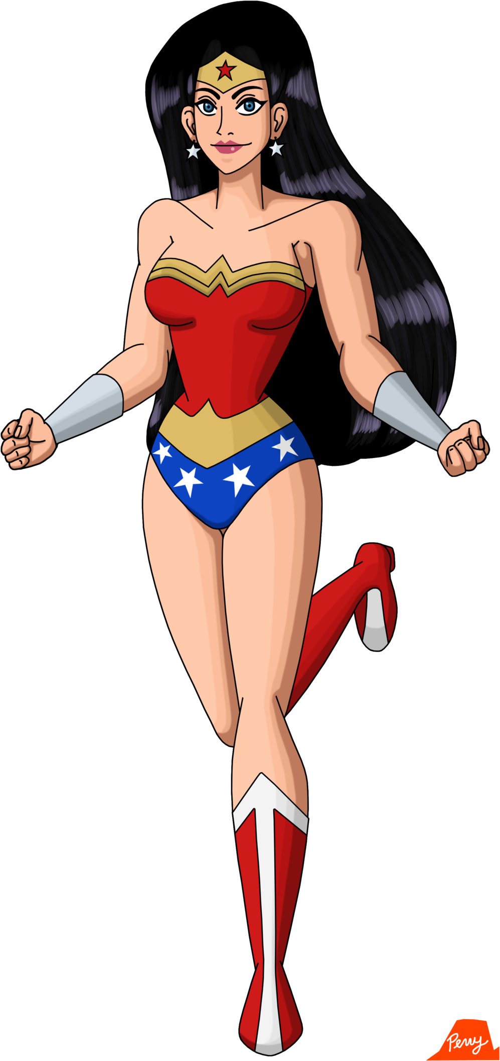 Wonder Woman 2017 By Perrywhite - Wonder Woman Cartoon Character (1024x2141)