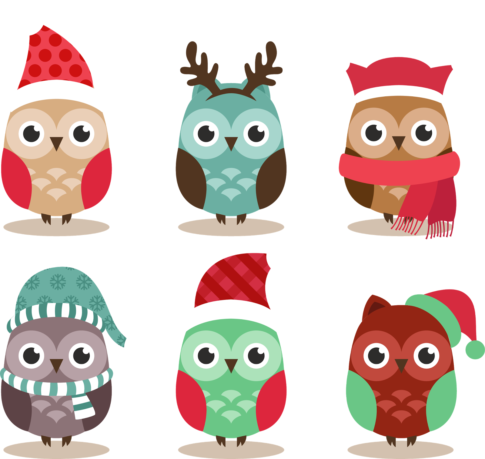 Baby Owls Christmas Clip Art - Baby Owls Christmas Clip Art (1600x1514)